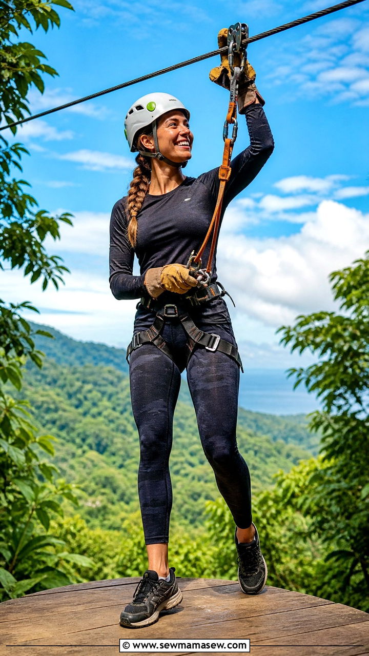 Costa Rica zip lining outfit with athletic wear - 40 What to wear in Costa Rica