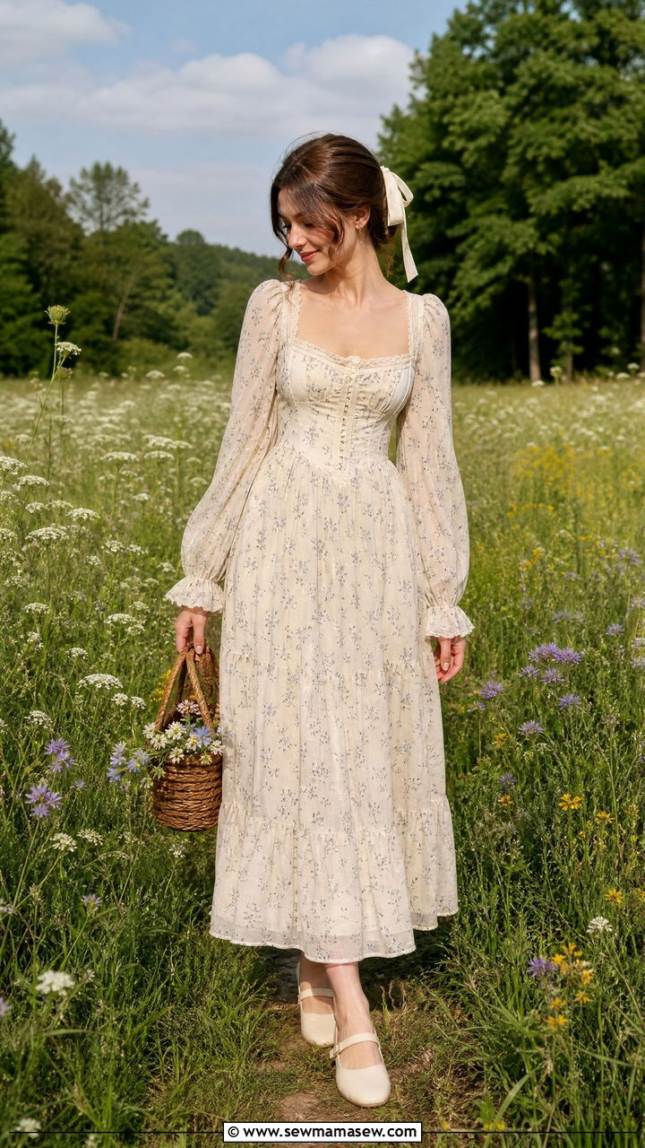 Cottagecore Dress Summer Countryside Outfit - 30 Summer countryside outfits