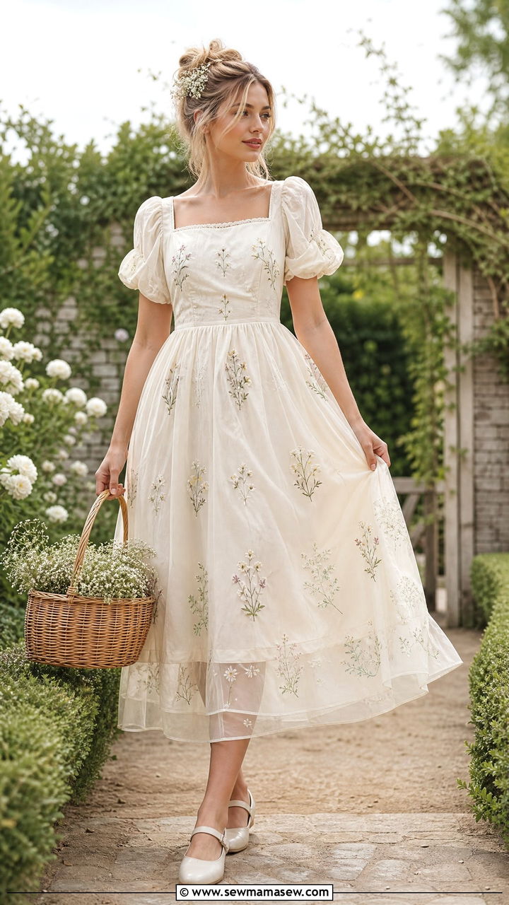 Cottagecore Fairy Dress and Mary Janes - 30 fairycore outfits for women