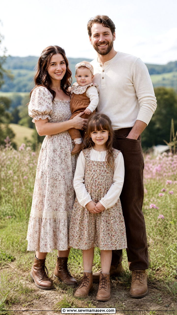 Cottagecore Floral Family Outfit - 30 Matching spring family outfits