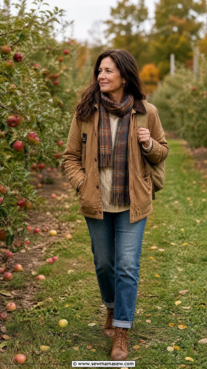 Cottagecore barn jacket outfit - 30 Cottagecore outfits for women over 40