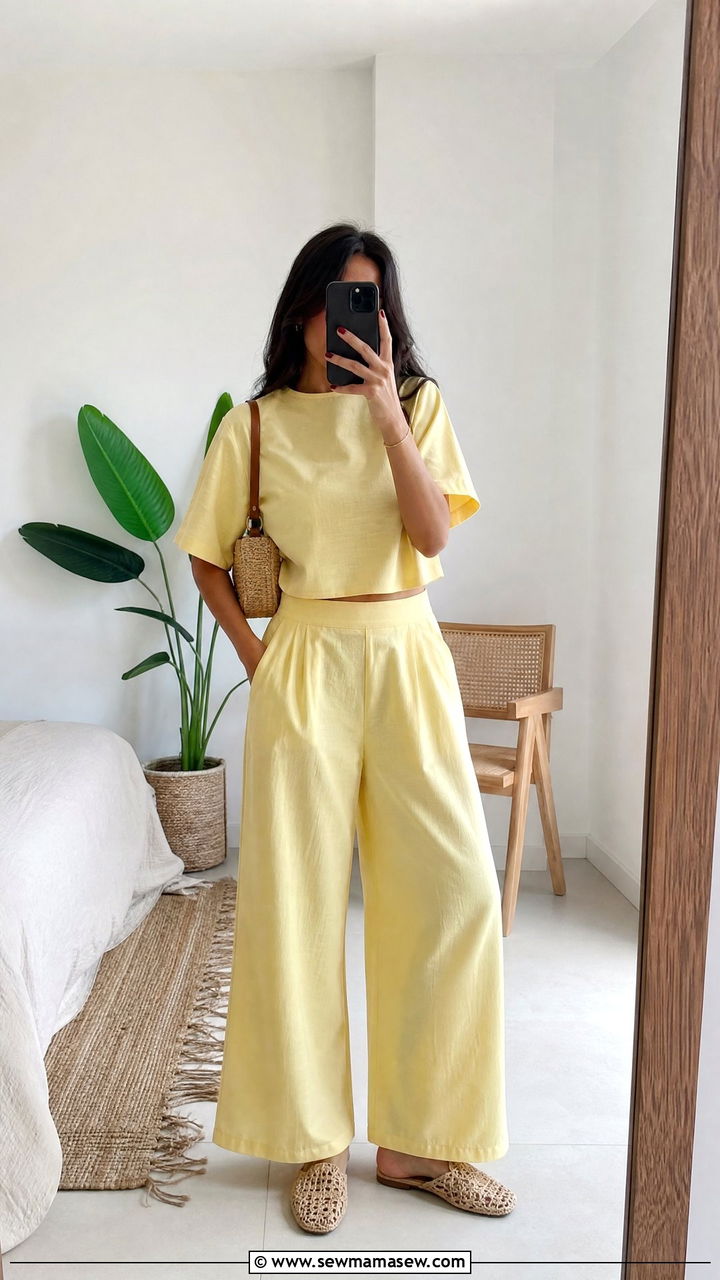 Cotton Co Ord Set In A Pastel Shade - 30 Summer cotton outfits