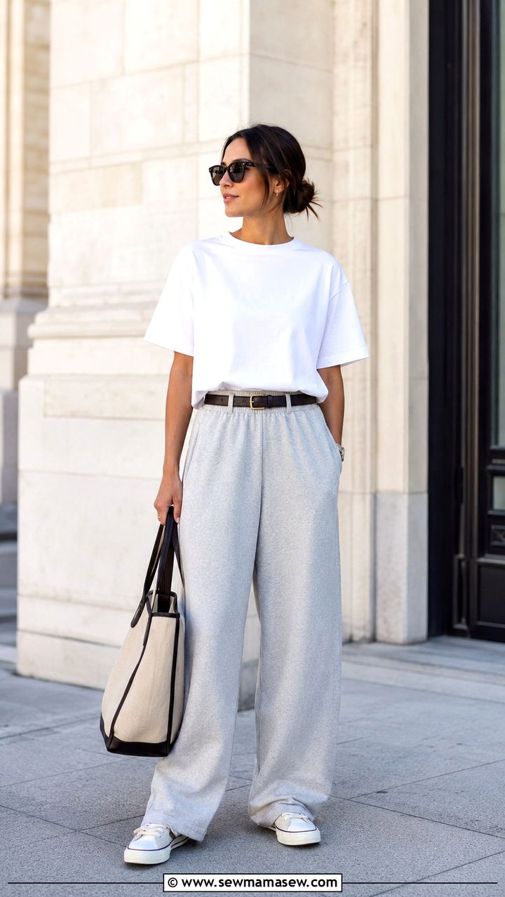 Cotton Gauze Button Down With Shorts - 25 Minimalist loungewear outfit ideas