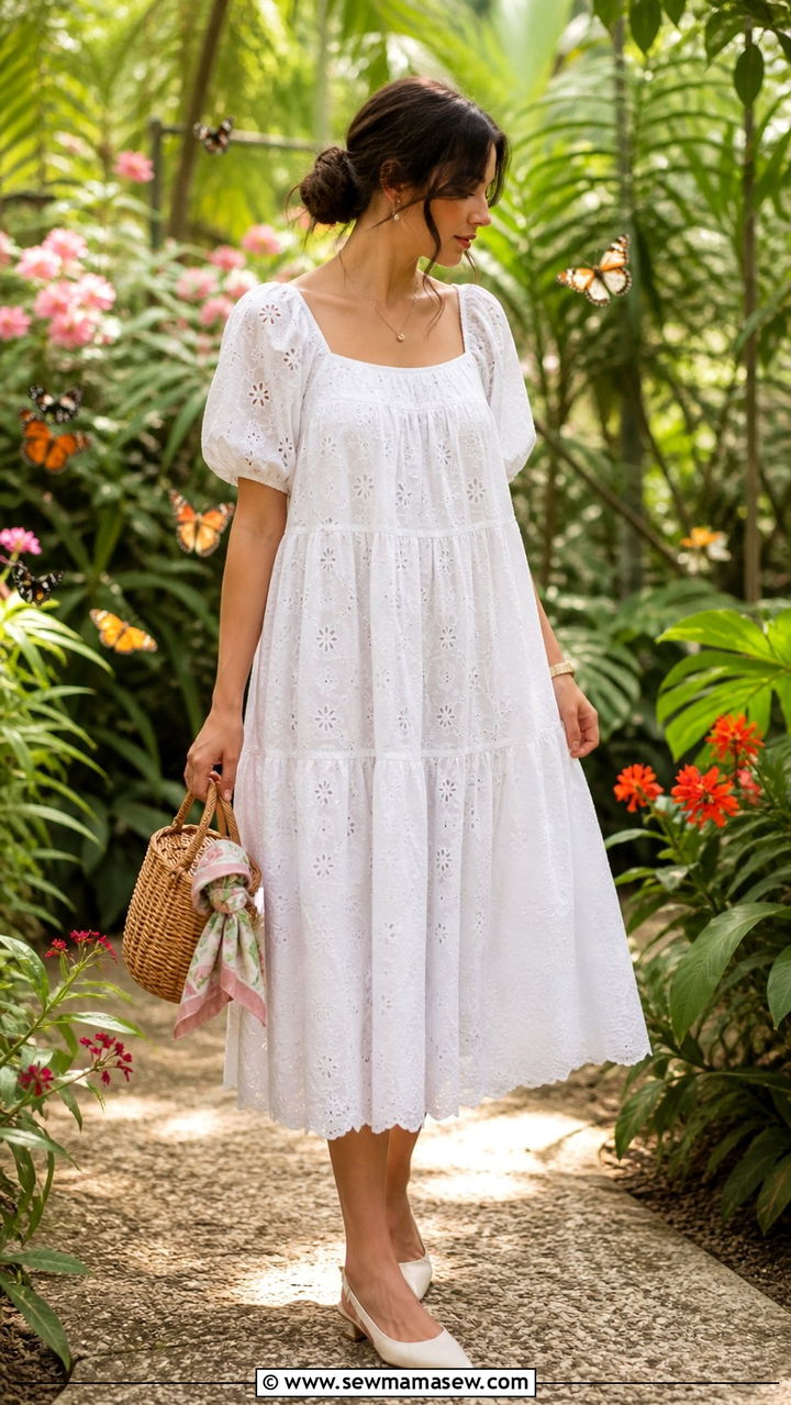 Cotton Smock Dress With Slingback Flats - 40 What to wear in Phuket