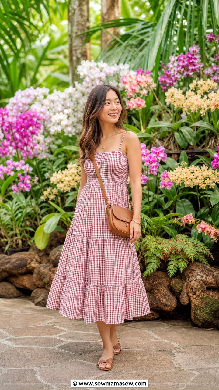 Cotton Sundress Crossbody Bag Flat Sandals - 40 Singapore outfit ideas