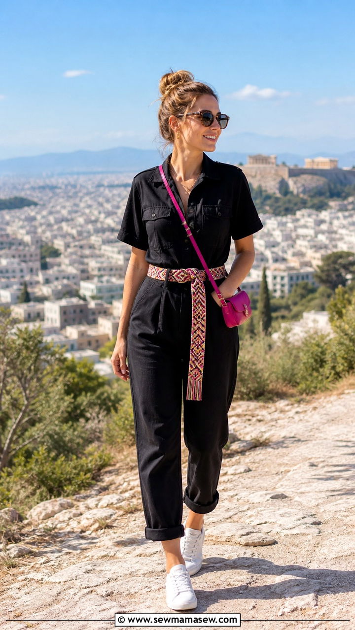 Cotton jumpsuit for Athens summer - 40 What to wear in Athens