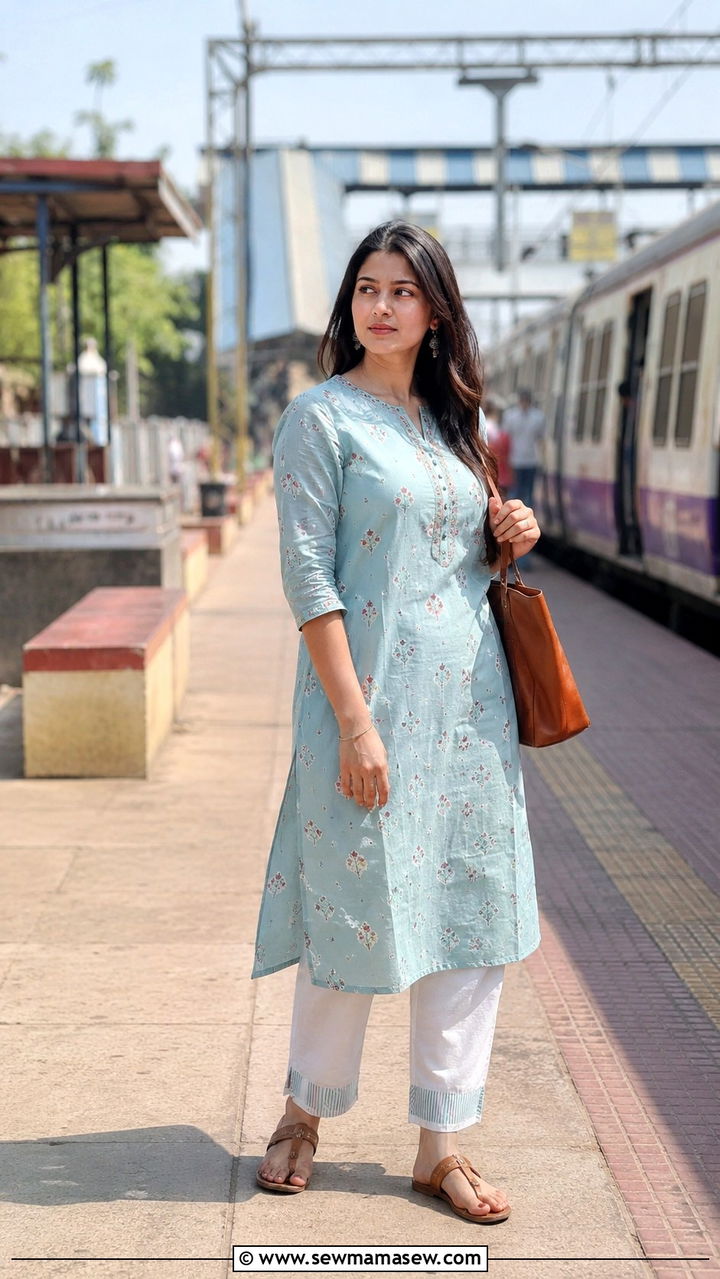 Cotton kurta and cigarette pants outfit Mumbai - 25 Mumbai outfit ideas