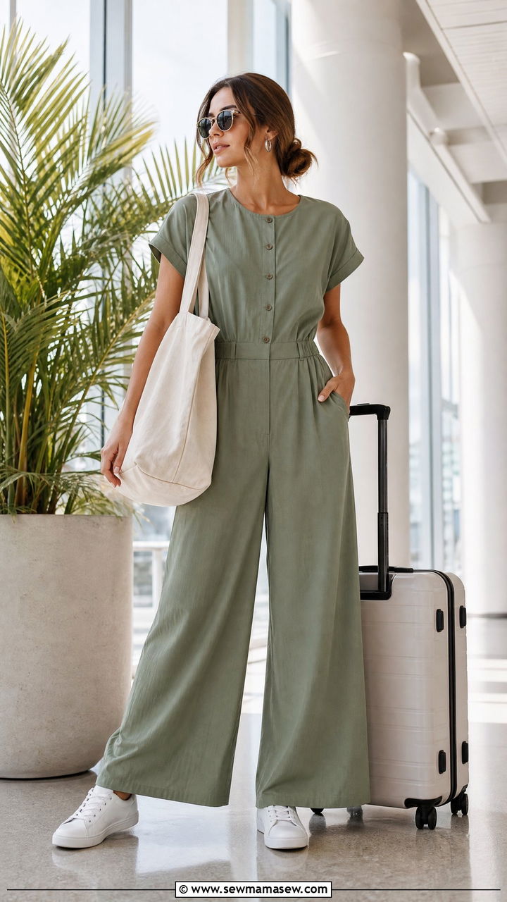 Cotton poplin jumpsuit modest resort outfit - 30 modest resort vacation outfit ideas