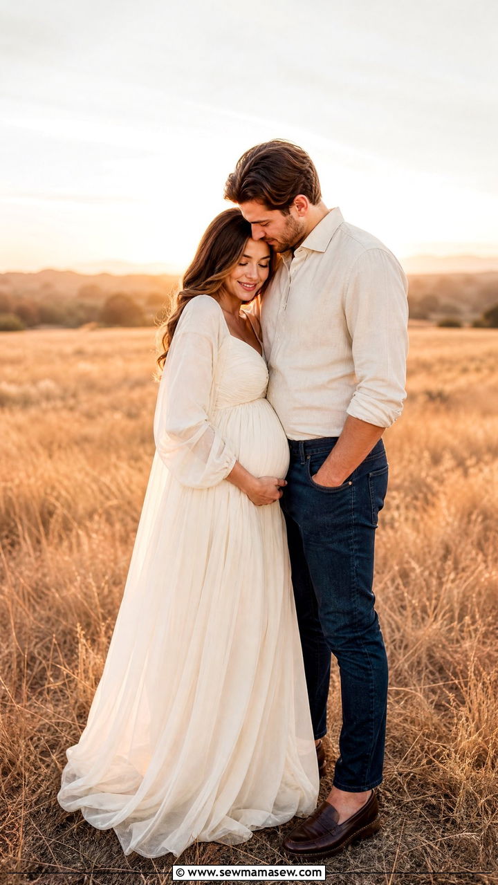 Couple Coordinated Maternity Photo Looks - 25 Maternity photo outfit ideas 2026