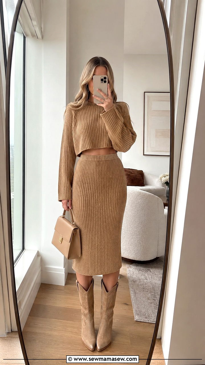 Cowboy Boots With A Knit Set - 30 How to style cowboy boots