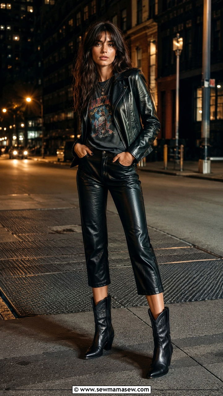 Cowboy Boots With Leather Pants - 30 How to style cowboy boots