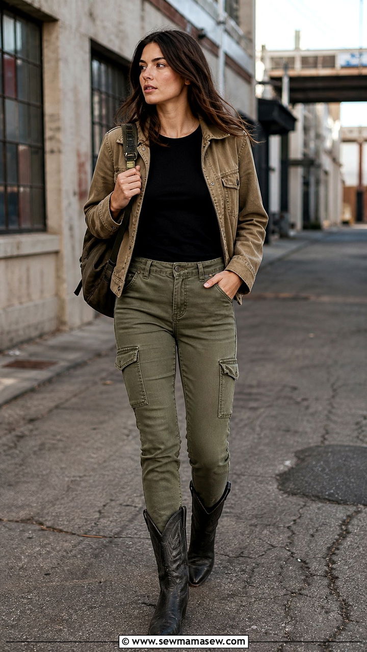 Cowboy boots with cargo pants - 20 How to style cowboy boots for travel