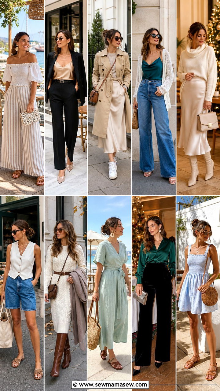 Cowl Neck Sweater And Satin Skirt Brunch Outfit - 40 Brunch outfits for women