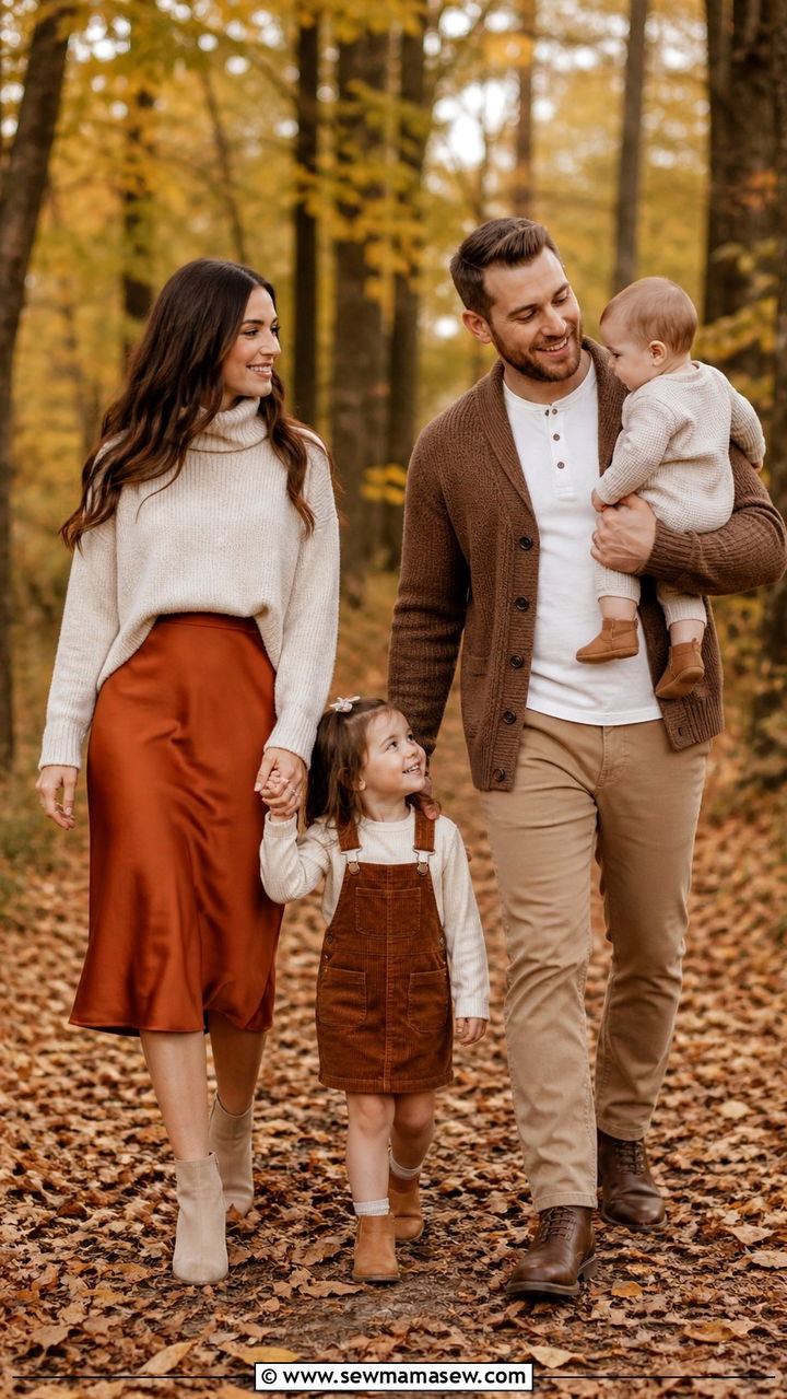 Cozy Beige And Brown Fall Family Photo Outfits - 20 Pinterest family photo outfits