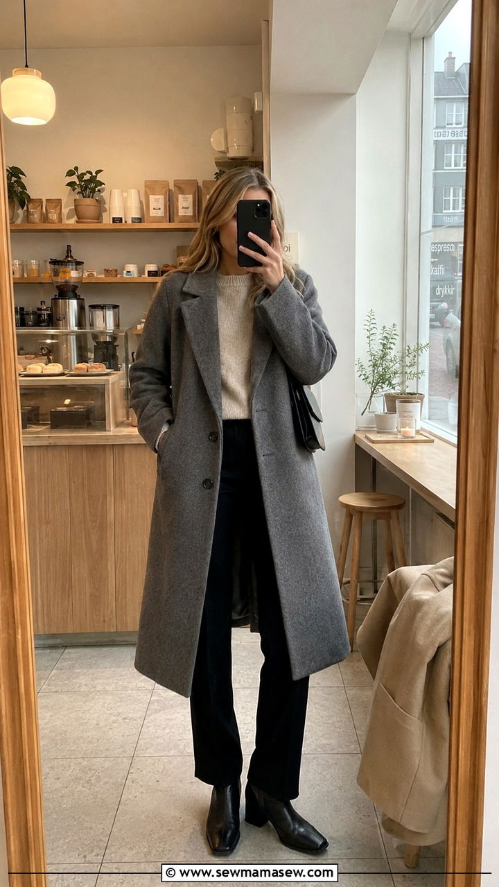 Cozy cafe outfit Reykjavik wool sweater jeans - 25 Reykjavik outfit ideas