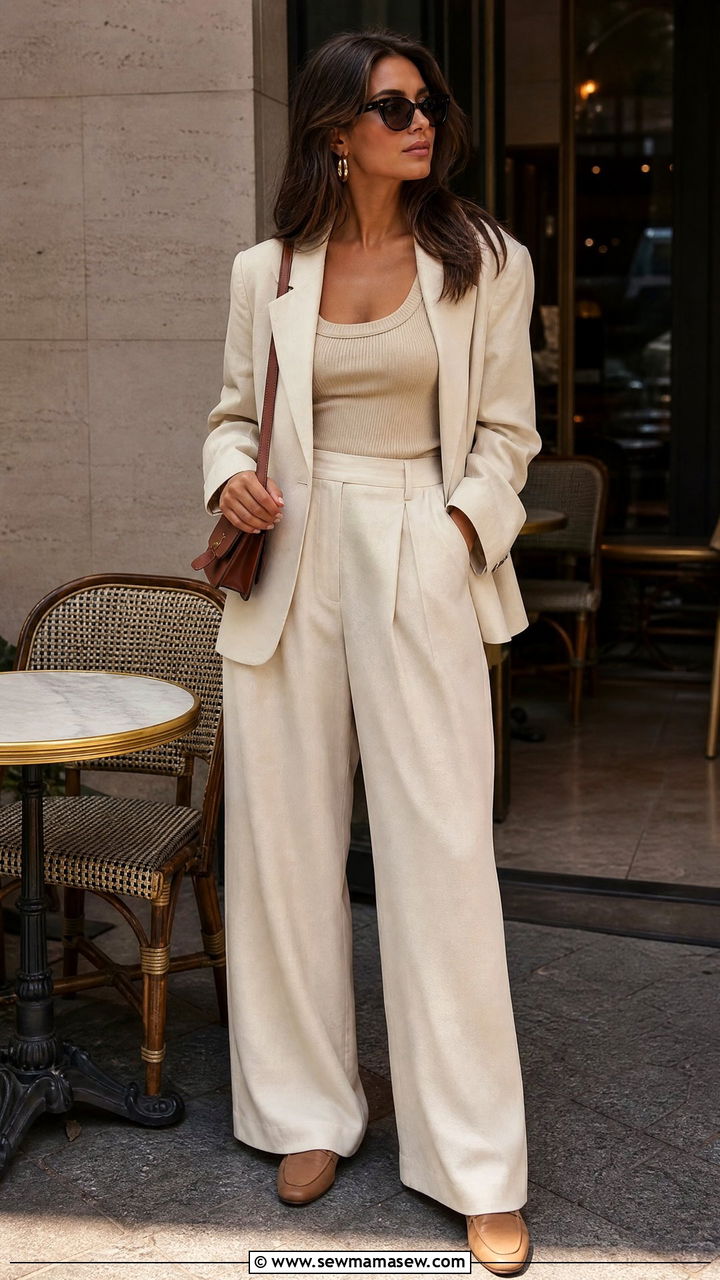 Cream Baggy Glamoratti Suit - 30 glamoratti outfits inspo