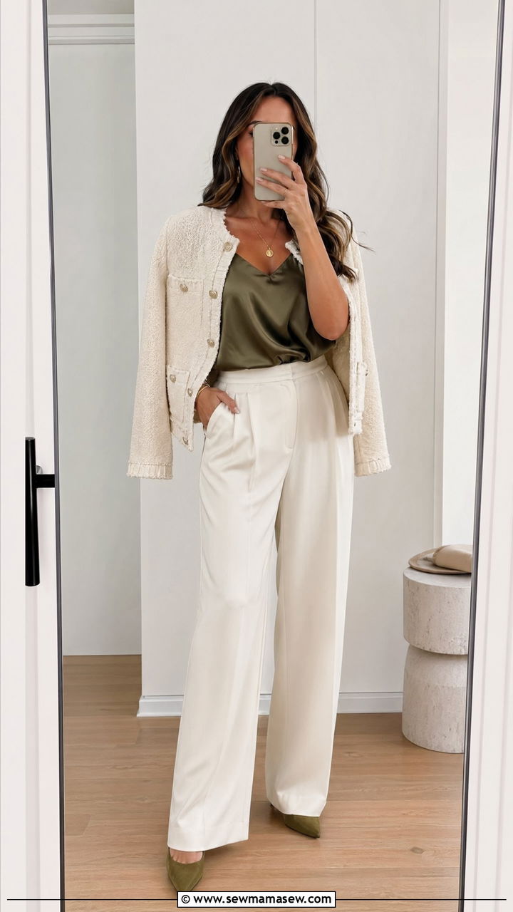 Cream and Olive Family Photo Outfits - 35 family photo outfits