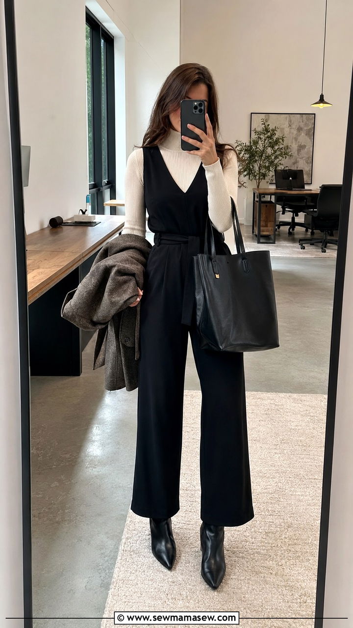 Crepe Jumpsuit Work Outfit - 30 Jumpsuit outfit ideas for work