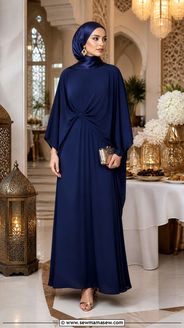 Crepe Maxi Dress Ramadan Evening Outfit - 40 Ramadan outfit ideas