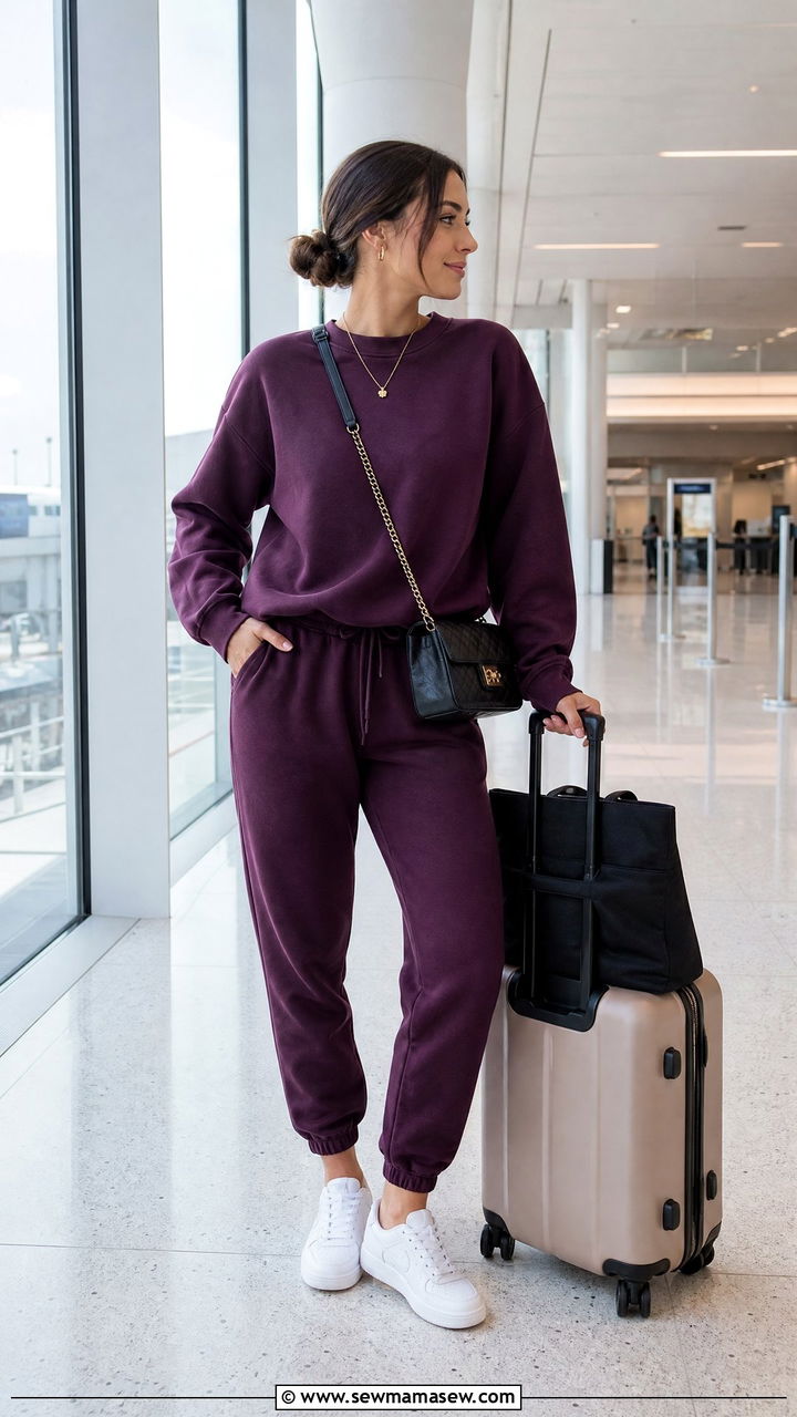 Crewneck Sweatshirt Matching Set Airport Outfit - 30 Matching set outfit ideas for airport