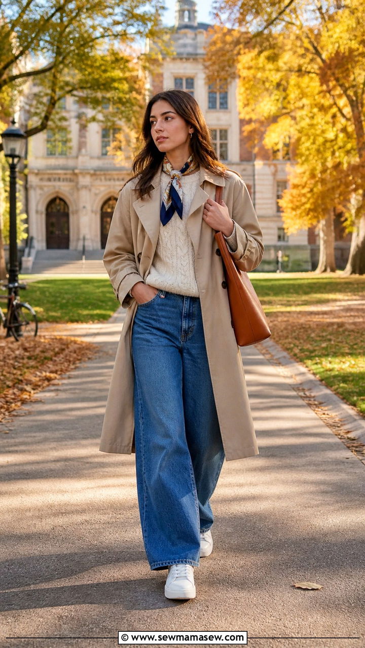 Crewneck Sweatshirt With Jeans Outfit College - 40 College outfit ideas