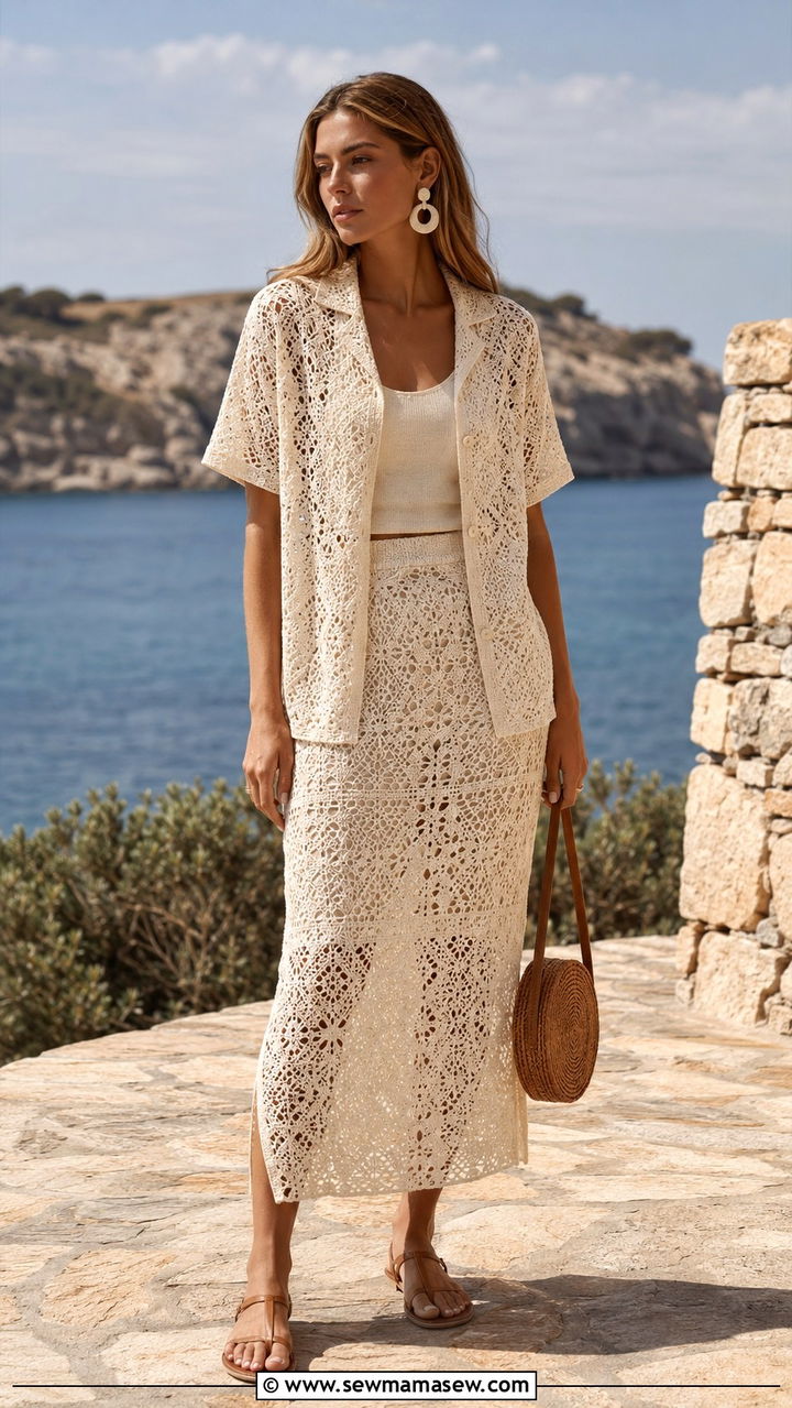 Crochet Knit Co Ord Set Summer Outfit - 25 What to wear in summer 2026