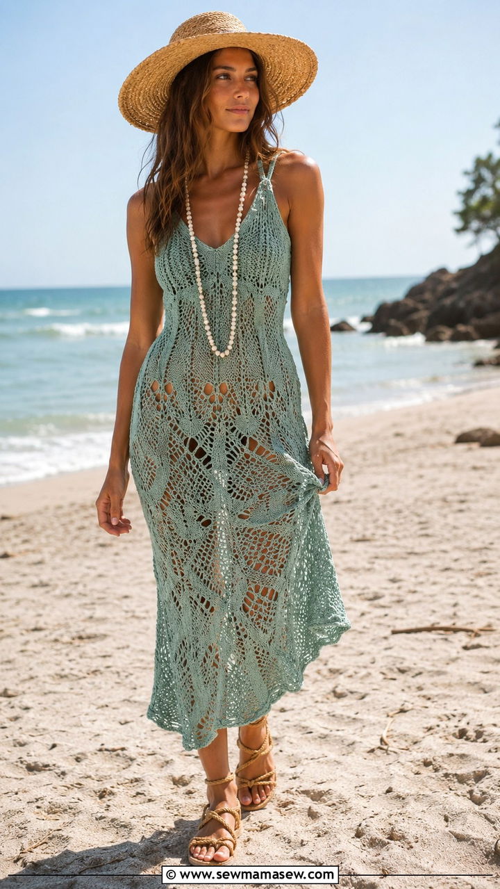 Crochet Mermaidcore Dress Outfit For Beach Days - 25 Mermaidcore outfit ideas