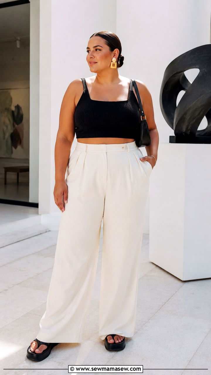 Crop Top And Wide Leg Pants Size 12 Summer - 25 Plus size outfit ideas size 12 summer