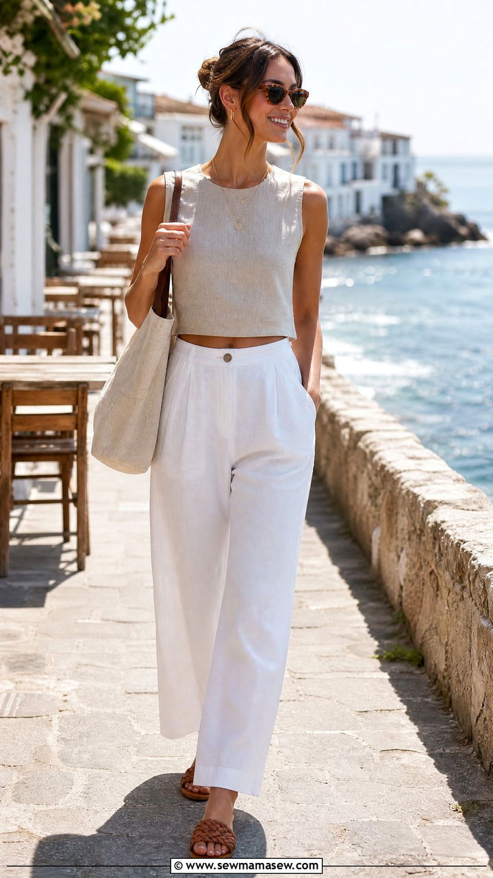 Crop Top With Linen Pants - 30 How to style a crop top