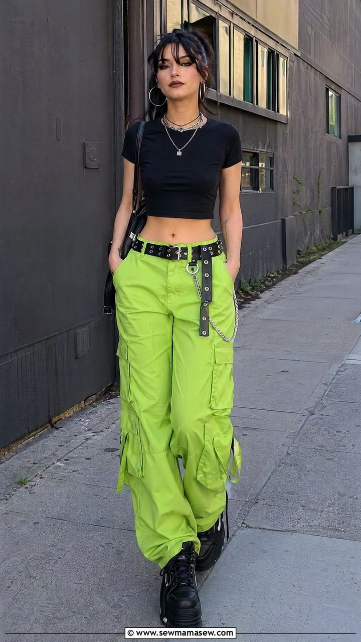 Crop Top and Cargo Pants - 35 E-girl outfit ideas