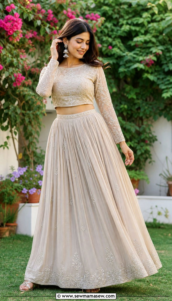 Crop Top and Maxi Skirt Set - 25 Eid matching set outfit ideas