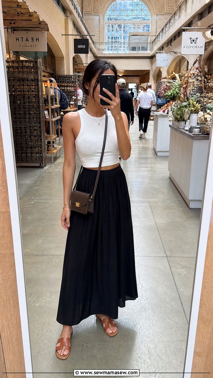 Crop Top with Maxi Skirt - 40 What to wear in San Francisco