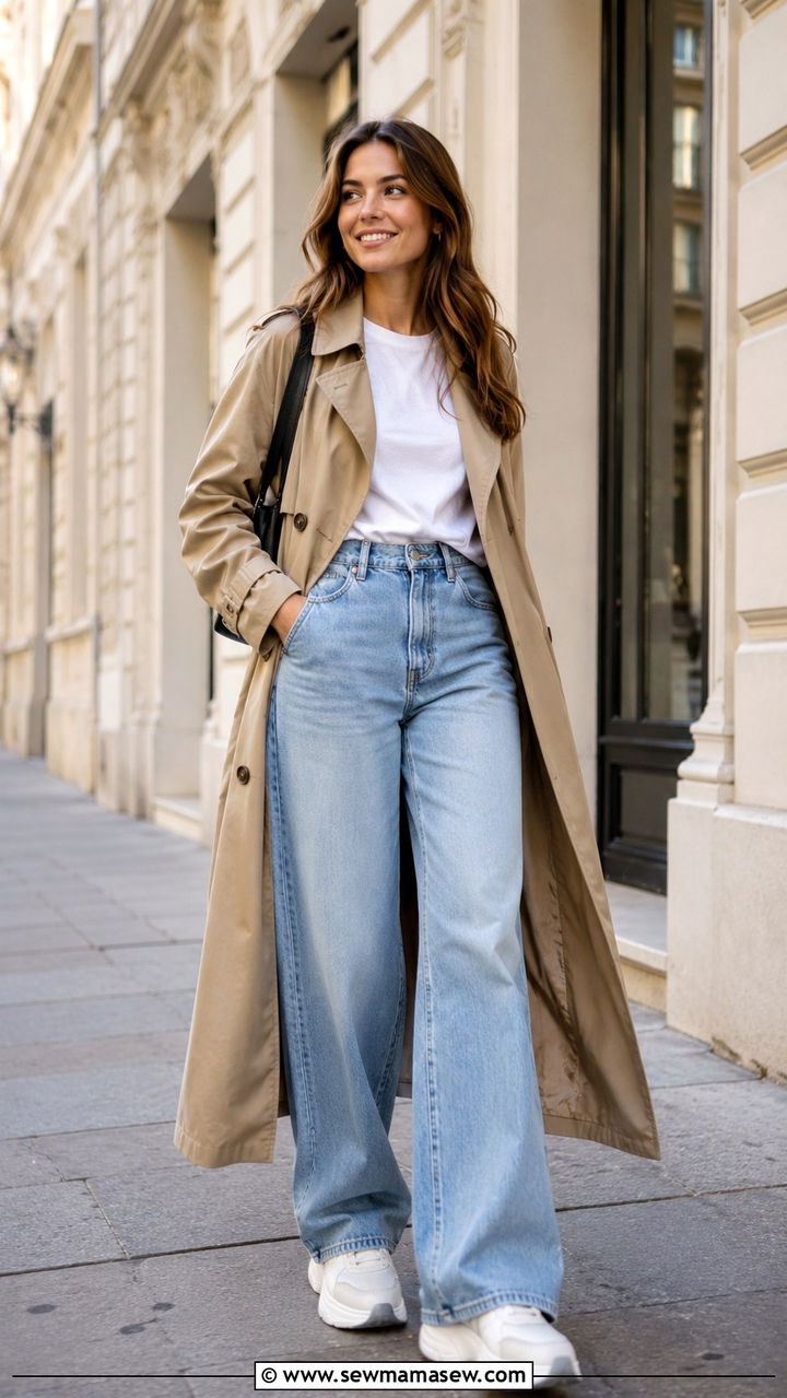 Cropped Blazer and High Waisted Wide Leg Trousers With Pointed Toe Heels - 20 Spring outfits for long legs
