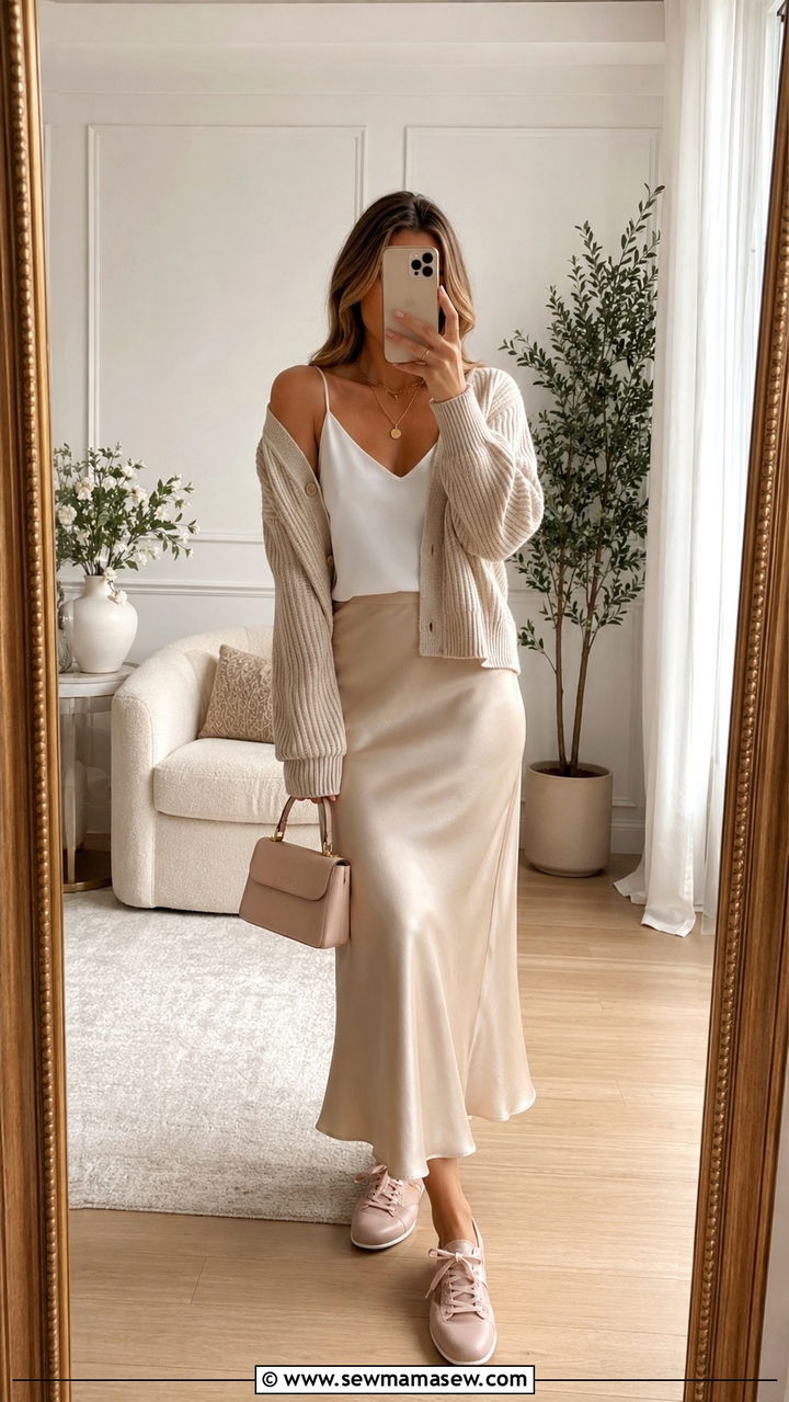 Cropped Hoodie With Pleated Tennis Skirt and Chunky Sneakers - 30 Spring outfits with sneakers