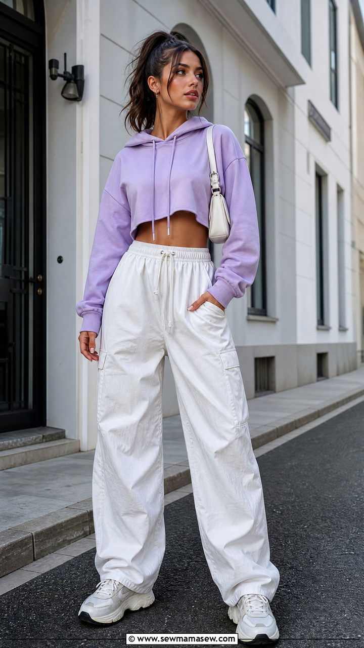 Cropped Hoodie With Sneakers Outfit - 35 how to style sneaker outfits
