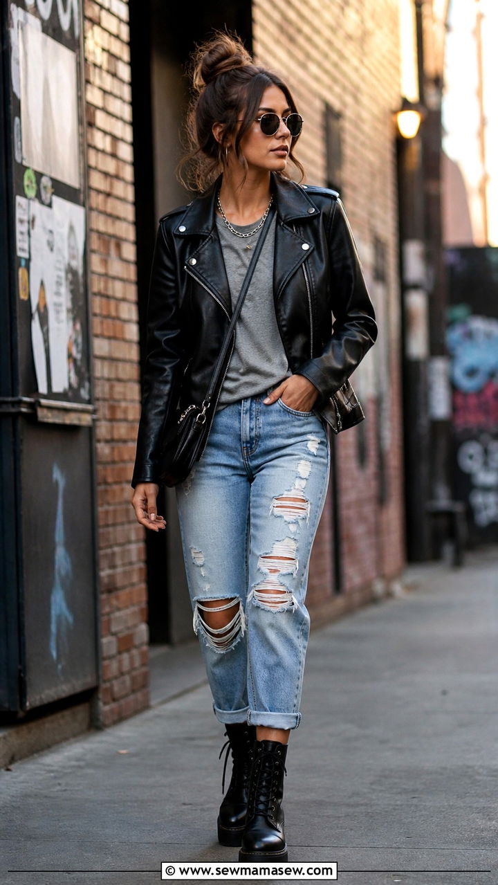 Cropped Jeans with Linen Button Down and Wedges - 40 cute jeans outfits
