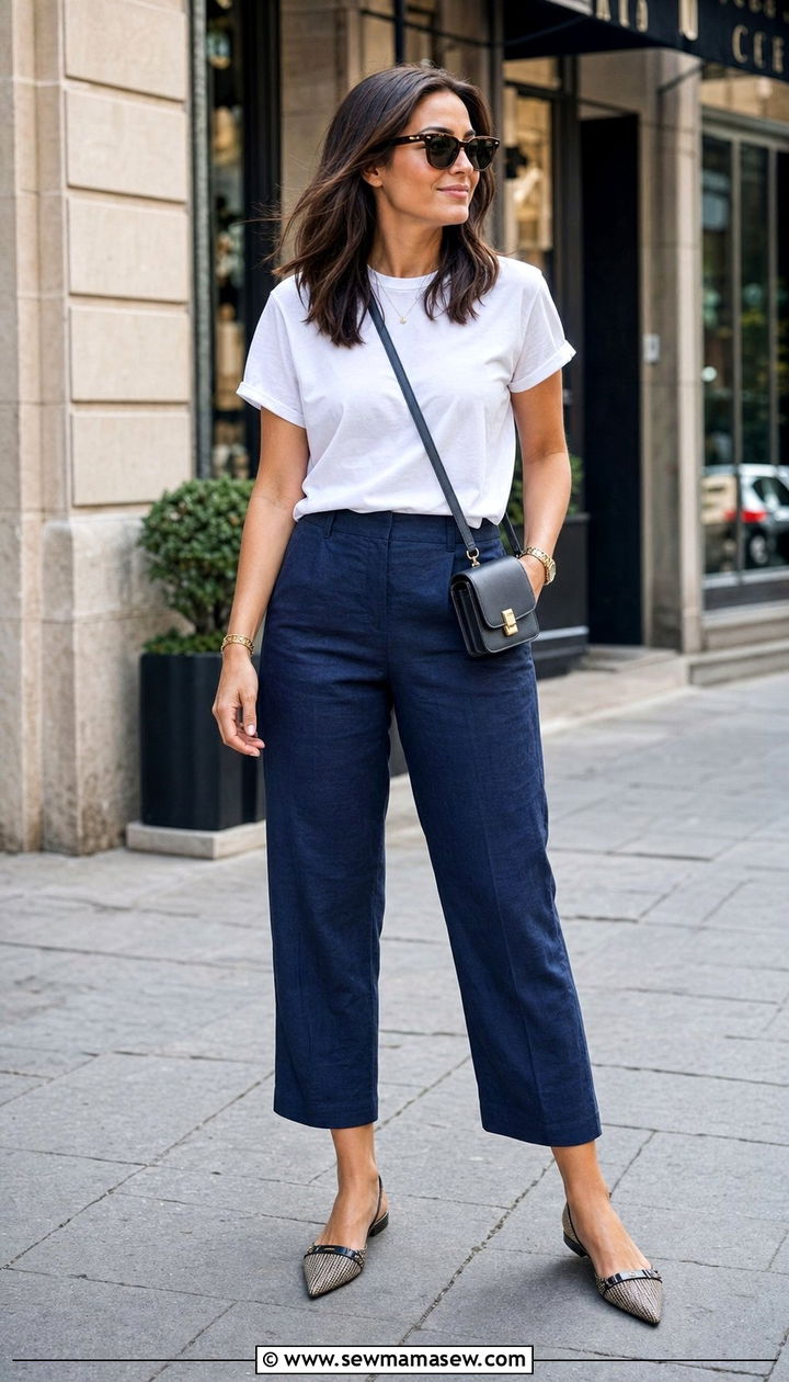 Cropped Linen Pants Outfit Casual - 35 casual linen pants outfits