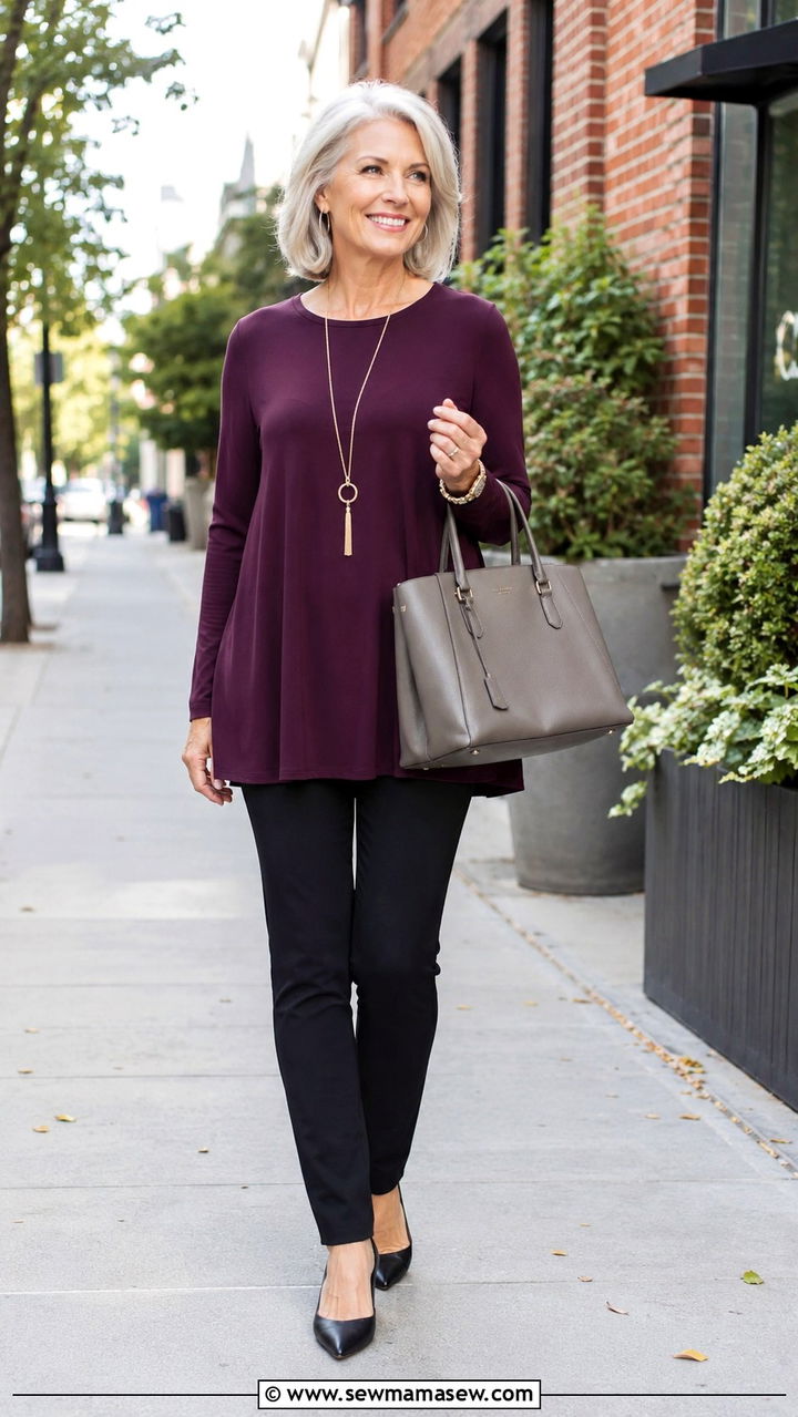 Cropped Pants with Loafers Over 50 - 30 Chic outfit ideas for women over 50