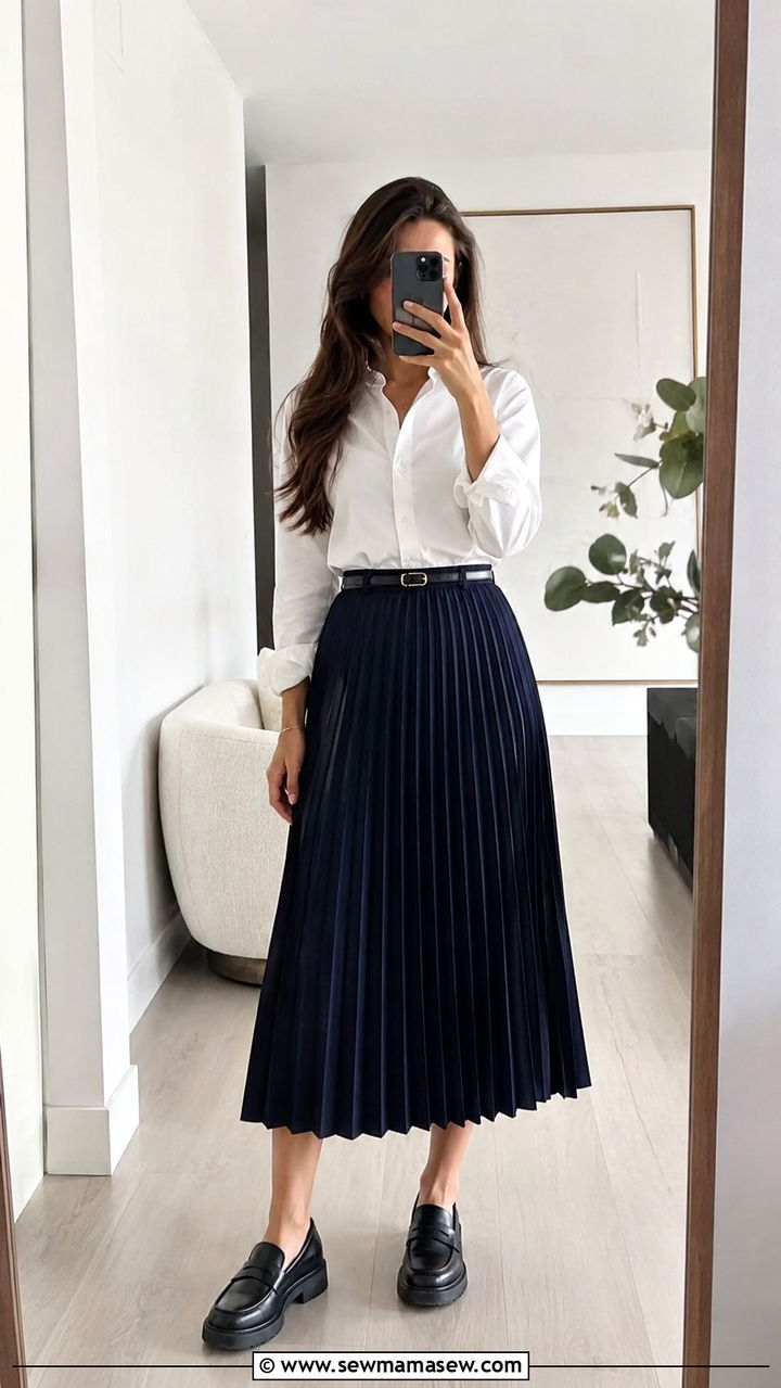 Cropped Sweater With High Waist Wide Leg Trousers - 30 transitional office outfit ideas
