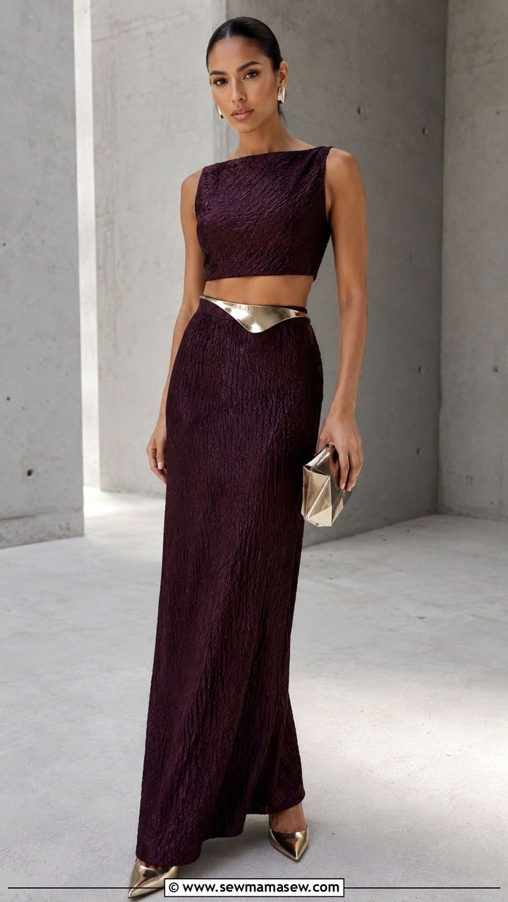 Cropped Top And High Waist Skirt Set - 25 Awards show outfit ideas