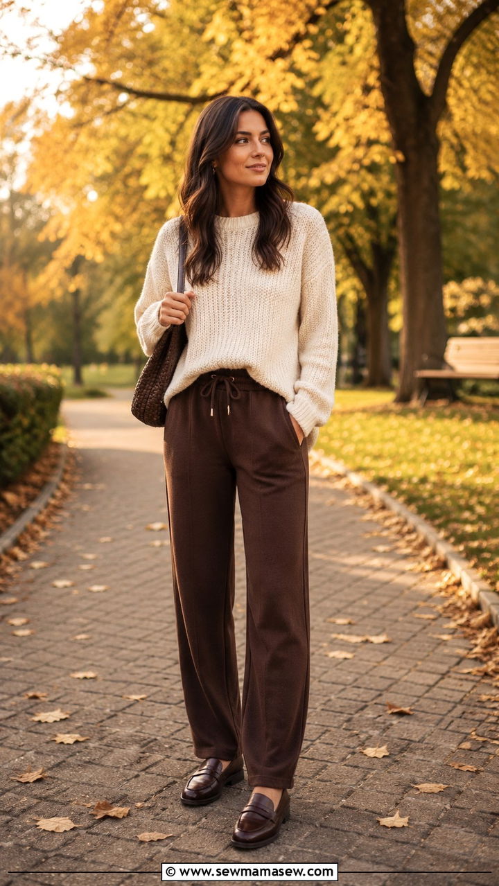 Cropped Track Pants with Cropped Jacket and Retro Sneakers - 30 track pants outfit ideas for women