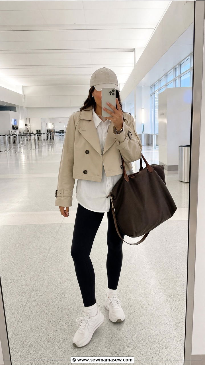 Cropped Trench Coat With Leggings - 20 how to style cropped trench coat