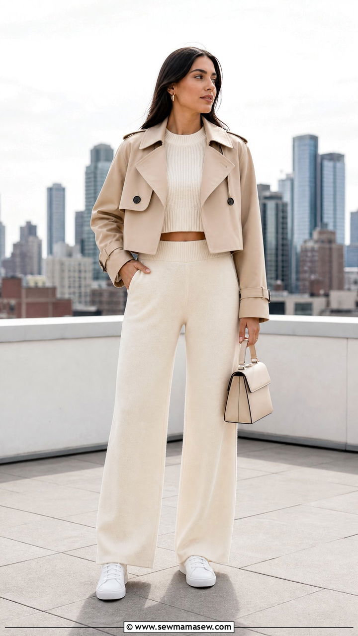 Cropped Trench Coat With Matching Co Ord Set - 20 how to style cropped trench coat