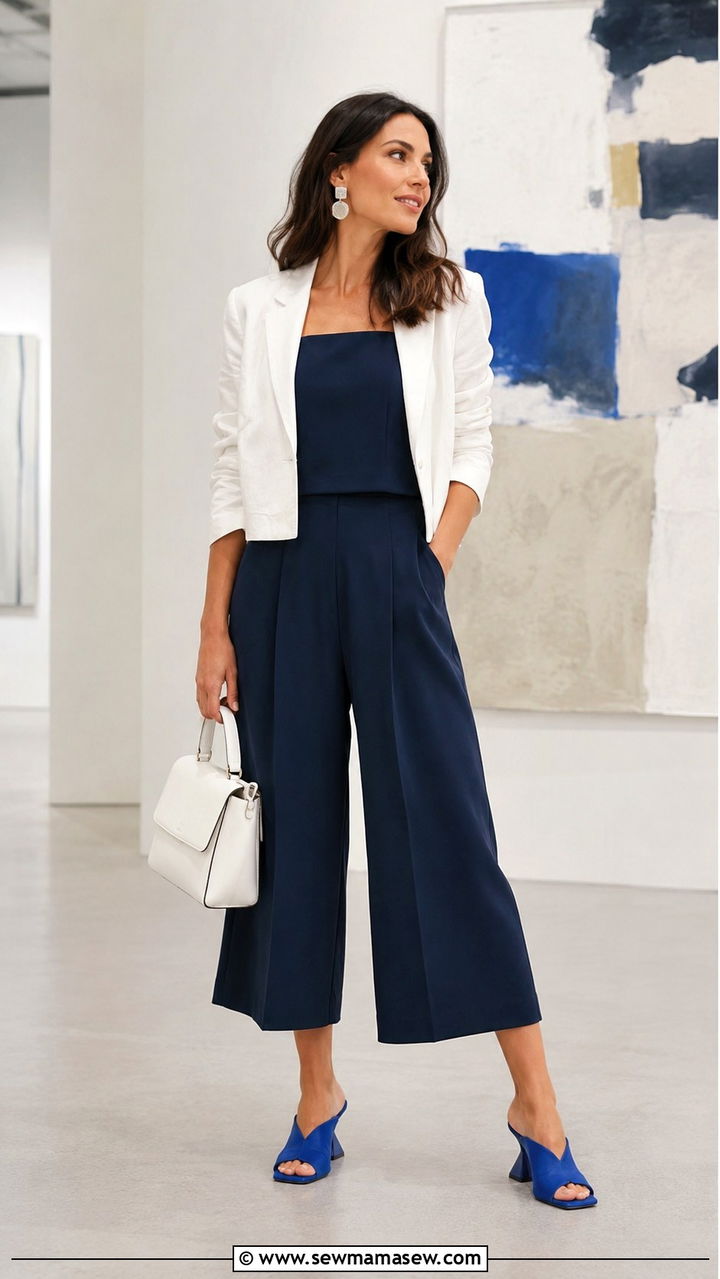 Cropped Wide Leg Jumpsuit Outfit - 30 Jumpsuit outfit ideas 2026