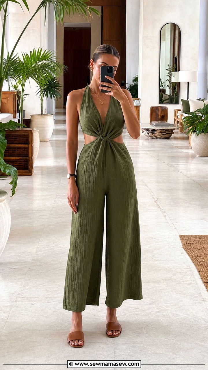 Cropped Wide Leg Jumpsuit With Mules - 40 What to wear in Jamaica