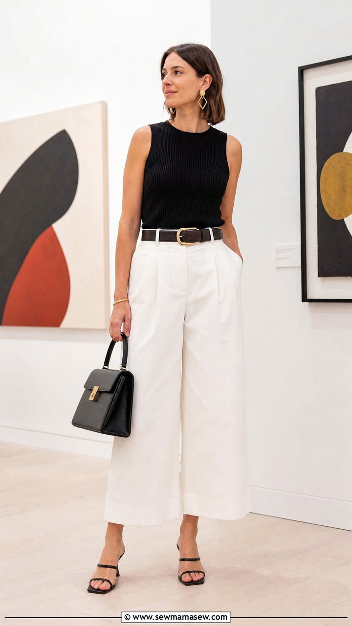 Cropped Wide Leg Pants Outfit - 40 resort outfits