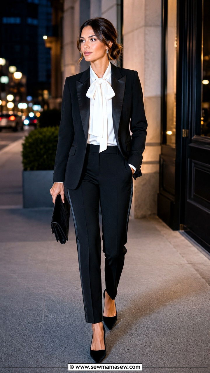 Cropped blazer outfit women work - 30 Wall Street outfit ideas