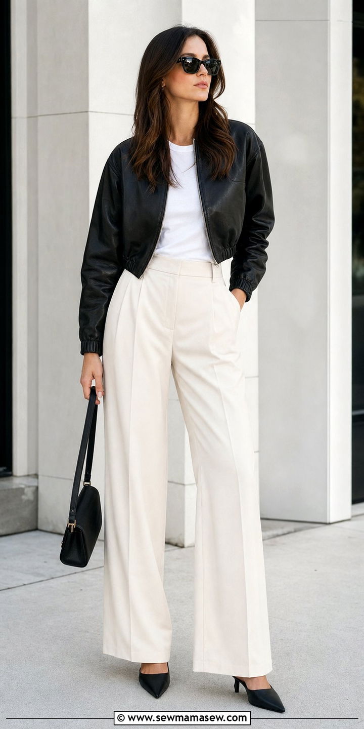 Cropped bomber jacket outfit summer - 25 Summer outfits with bomber jacket
