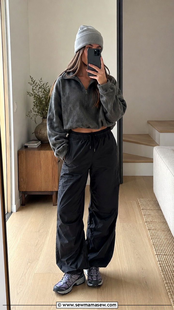 Cropped fleece outfit gorpcore - 30 Gorpcore outfit ideas