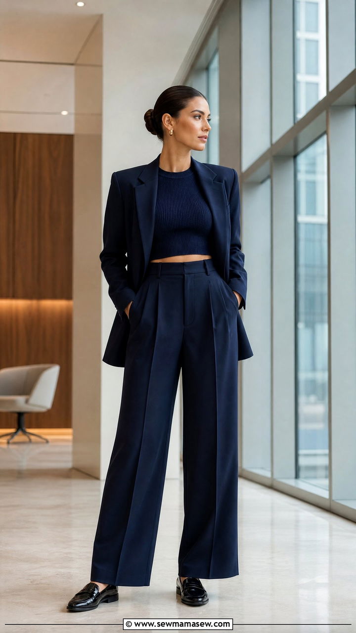 Cropped sweater with tailored pants - 25 How to style a cropped sweater
